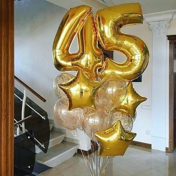 Воздушные шары. Доставка в Москве: Шары на 45 лет Цены на https://sharsky.msk.ru/
