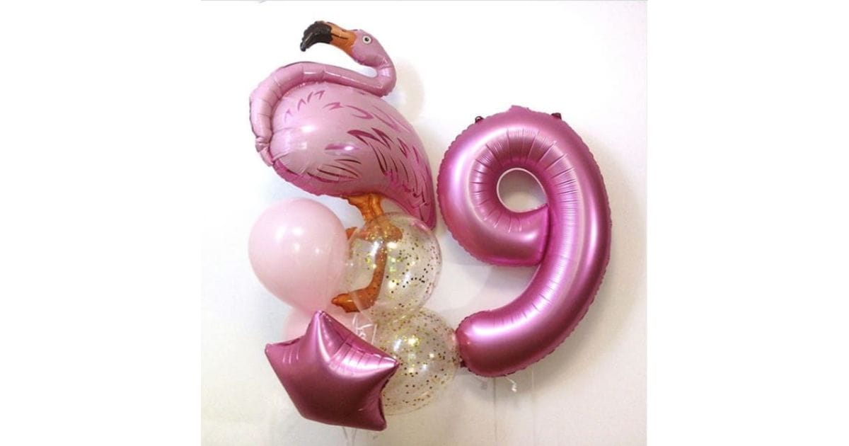 Шары на 9 лет. Композиции из воздушных шаров для девочки. Розовые шары. Цифра 6 Фламинго шар. Шары с цифрой для девочки.
