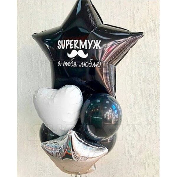 Воздушные шары. Доставка в Москве: Черно-белое признание Цены на https://sharsky.msk.ru/