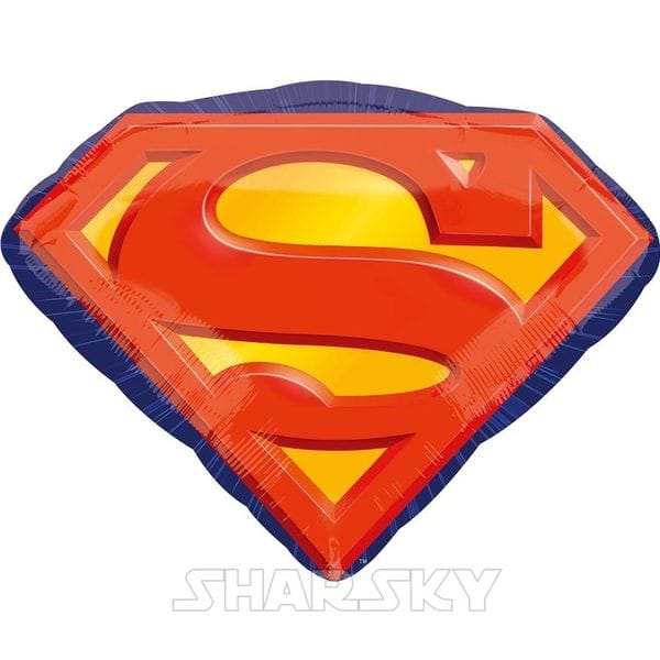 Воздушные шары. Доставка в Москве: Шар "Эмблема Супермена", 66 см Цены на https://sharsky.msk.ru/