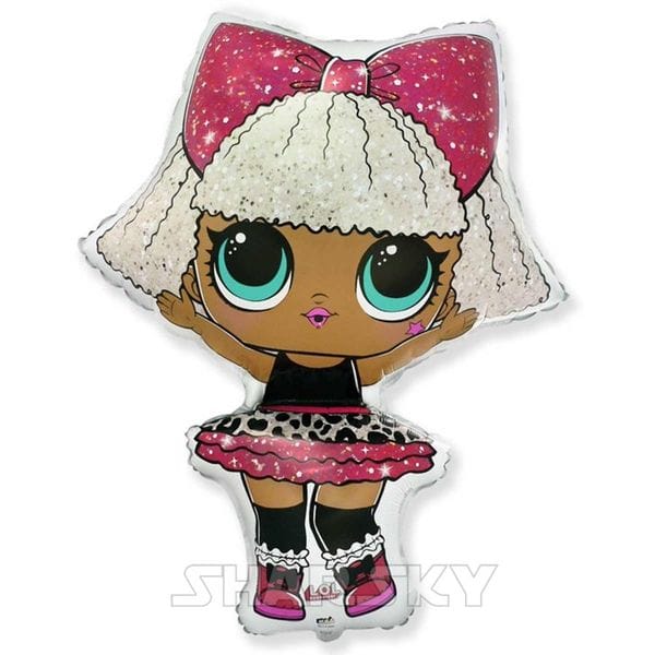 Воздушные шары. Доставка в Москве: Шар Кукла ЛОЛ DIVA/FM, 87 см Цены на https://sharsky.msk.ru/