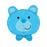 Воздушные шары. Доставка в Москве: Шар "Голова медвежонка" голубая, 68 см 1 Цены на https://sharsky.msk.ru/