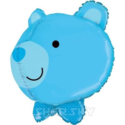 Шар "Голова медвежонка" голубая, 68 см