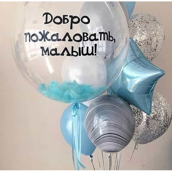 Воздушные шары. Доставка в Москве: Шарики на выписку мальчику Цены на https://sharsky.msk.ru/