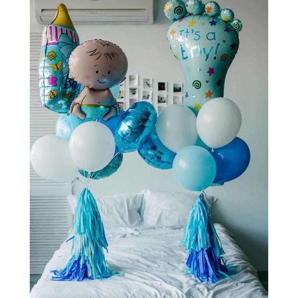 Воздушные шары. Доставка в Москве: Шарики на выписку мальчика Цены на https://sharsky.msk.ru/