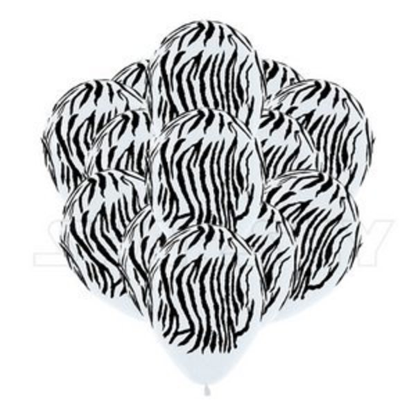 Воздушные шары. Доставка в Москве: Черно-белые шарики "Зебра", 35 см Цены на https://sharsky.msk.ru/