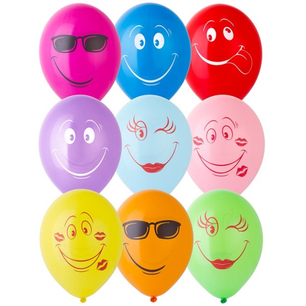 Воздушные шары. Доставка в Москве: Шарики "Улыбки", 35 см Цены на https://sharsky.msk.ru/