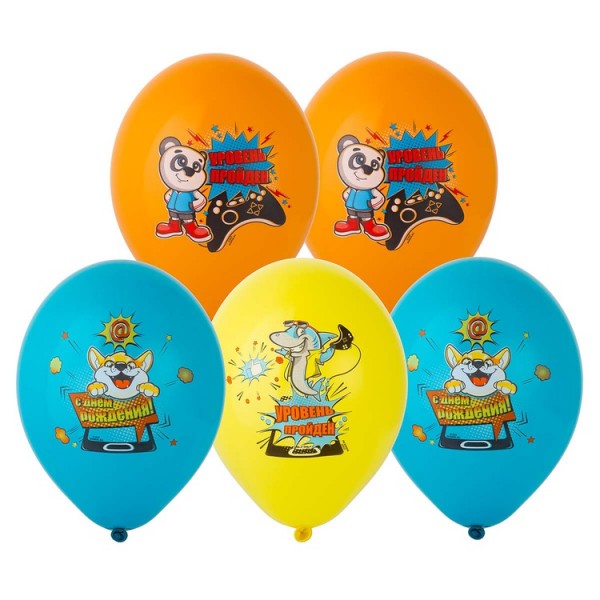 Воздушные шары. Доставка в Москве: Шарики "Зверюшки-Геймеры", 35 см Цены на https://sharsky.msk.ru/