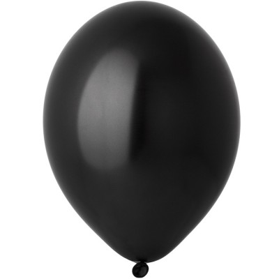 Шар латексный чёрный металлик, 35 см