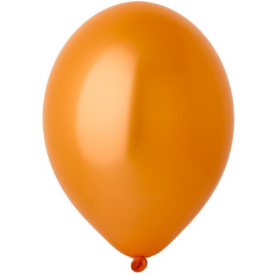 Шар латексный оранжевый металлик, 35 см